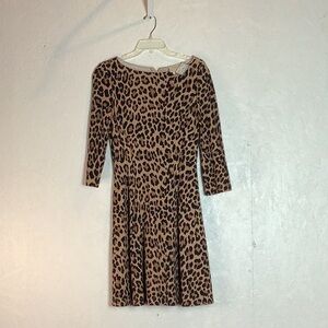 Leopard print Kate Spade A-line knee-length long-sleeve dress